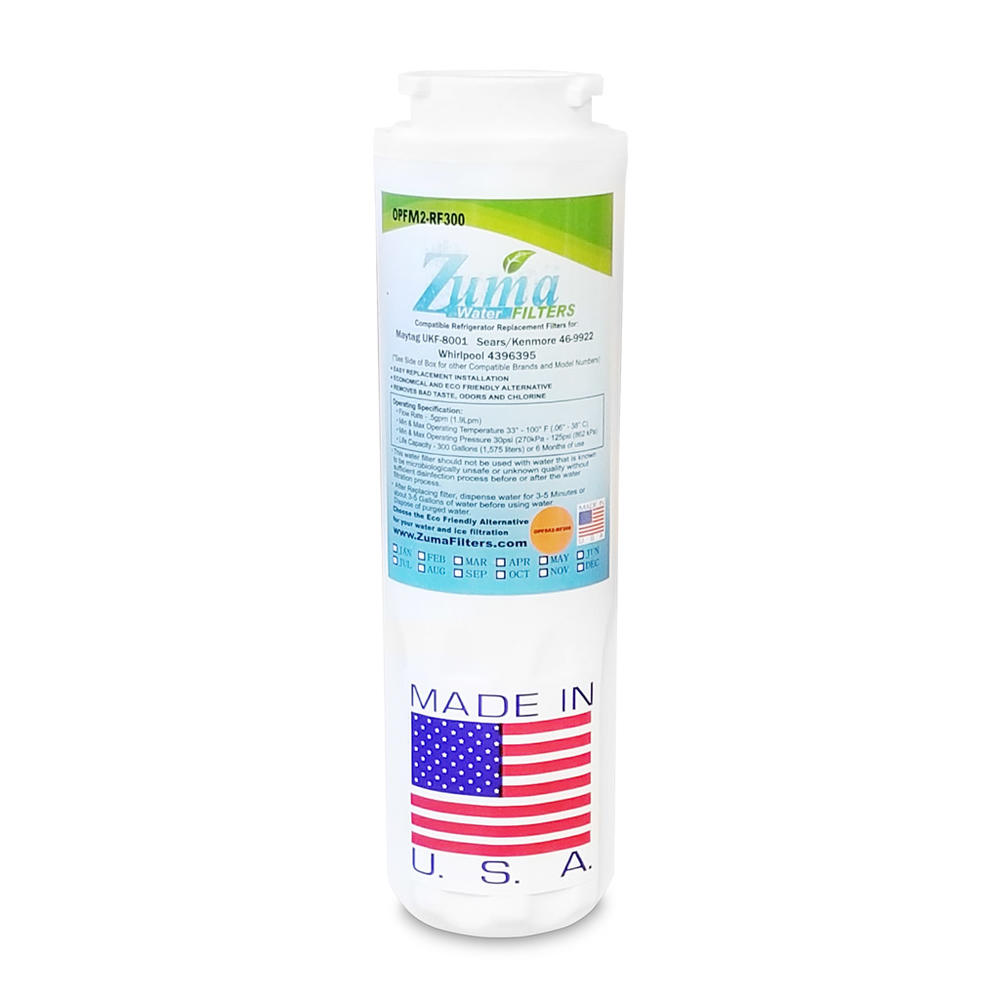Zuma Filters™ Brand Refrigerator Water and Ice Filter compatible with Maytag® UKF-8001AXXT OPFM2-RF300