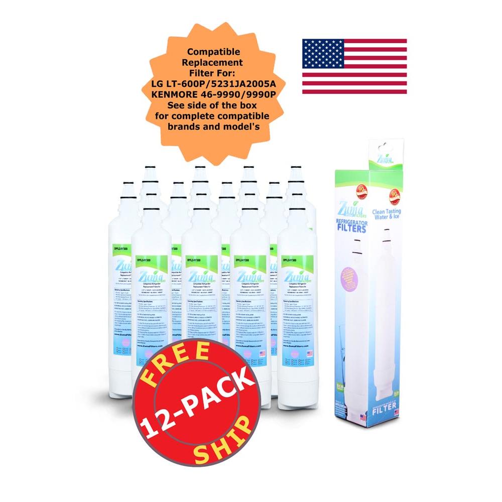 Zuma Filters ZUMA Brand , Water and Ice Filter , Model # OPFL2-RF300 , Compatible to LG&reg; 9990P - 12 Pack - Made in U.S.A.