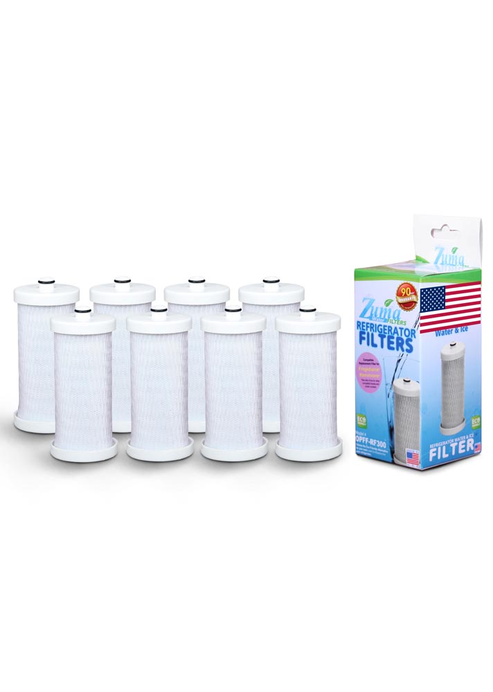Zuma Filters ZUMA Brand , Water and Ice Filter , Model # OPFF-RF300 , Compatible to Frigidaire&reg; WFCB - 8 Pack - Made in U.S.A.