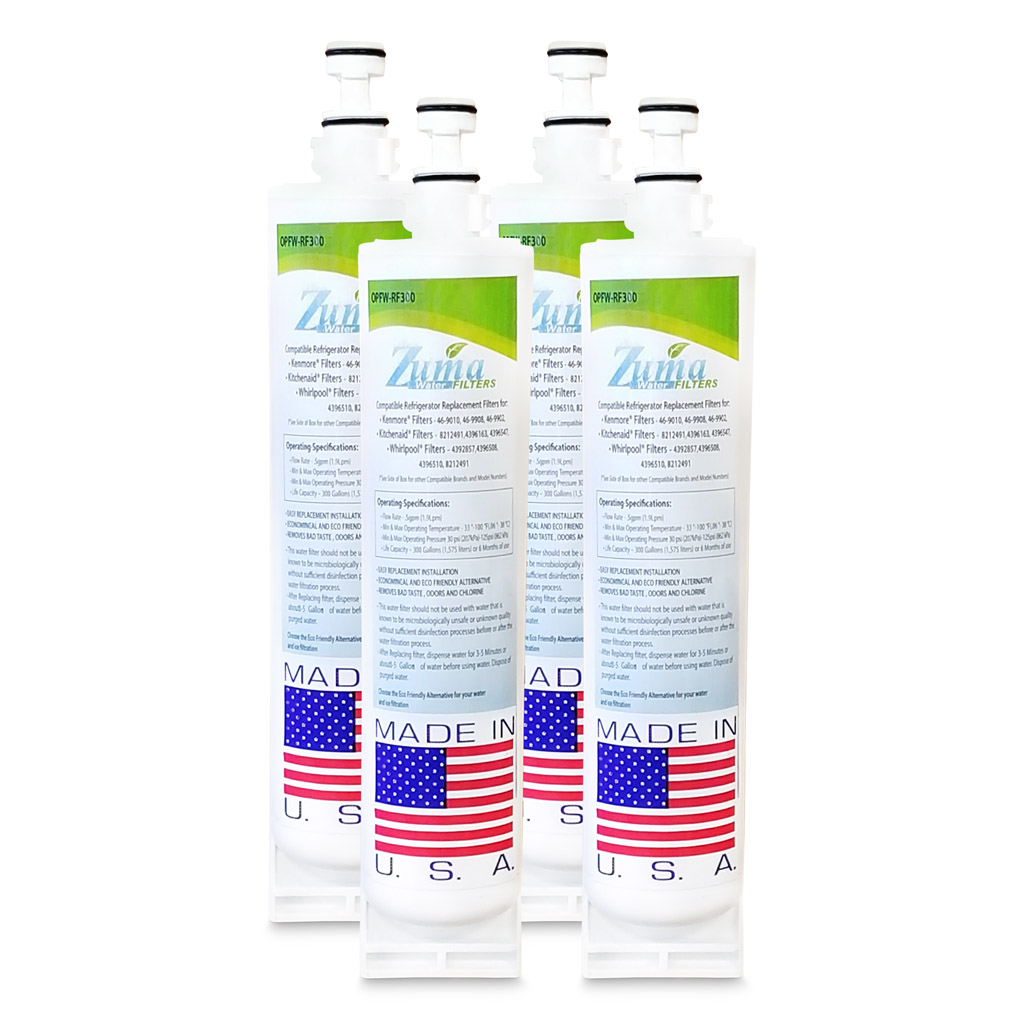 Zuma Filters ZUMA Brand , Refrigerator Water Filter , Model # OPFW-RF300 , Compatible to Kenmore&reg; 57077 - 4 Pack - Made in U.S.A.
