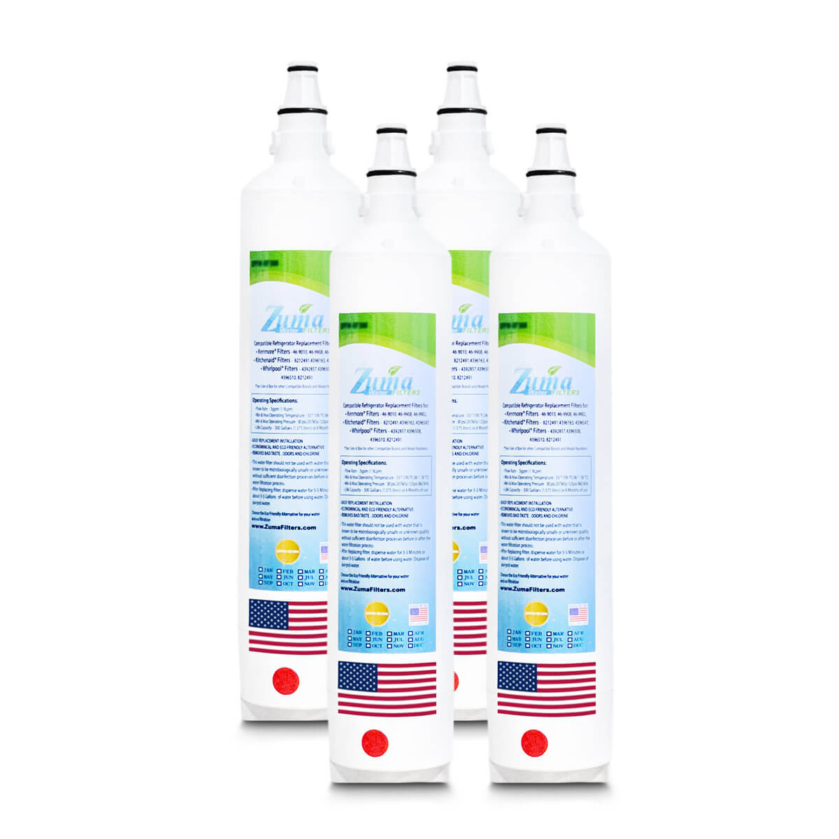Zuma Filters™ Brand Water Filters compatible with Subzero® ID24FI (4 Pack) ZWFZ1-RF750