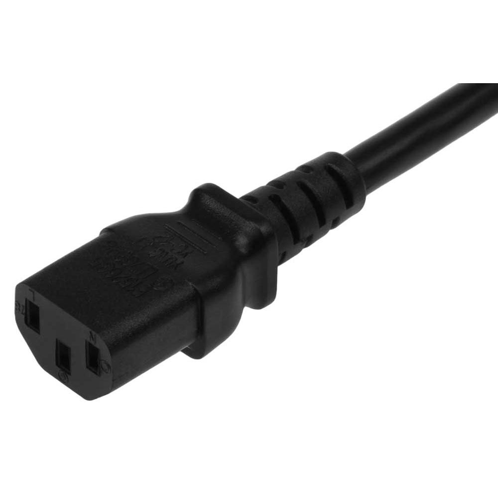 Sf Cable 3ft Ultra Low Profile Angle NEMA 5-15P to C13 with 18/3 AWG SJT (IEC320 C13 to NEMA 5-15P)