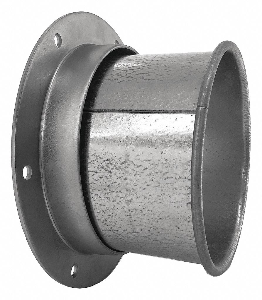 Nordfab 8040401821 Nordfab Galvanized Steel Angle Flange Adapter, 5 in Duct Fitting Diameter, 3 1/2 in Duct Fitting Length  8040