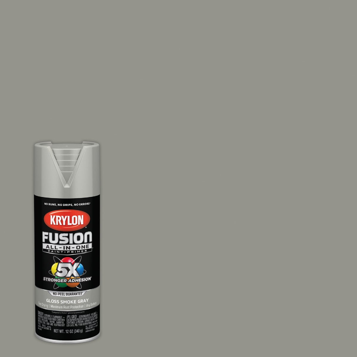 Fusion All-In-One Krylon K02723007 Krylon Fusion All-In-One Gloss Spray Paint & Primer, Smoke Gray K02723007