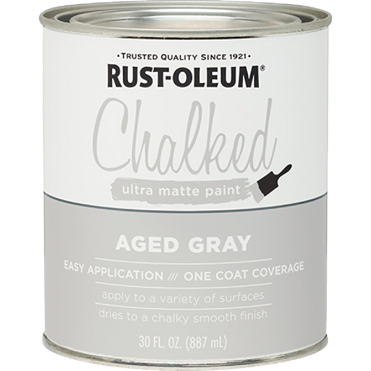 Chalked Rust-Oleum 285143 Rust-Oleum Chalked Aged Gray Ultra Matte 30 Oz. Chalk Paint 285143