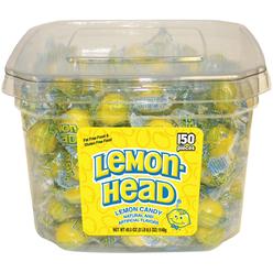 Sathers 123093 Lemon Head 0.3 Oz. Individually Wrapped Lemon Candy Display (150-Count) 123093
