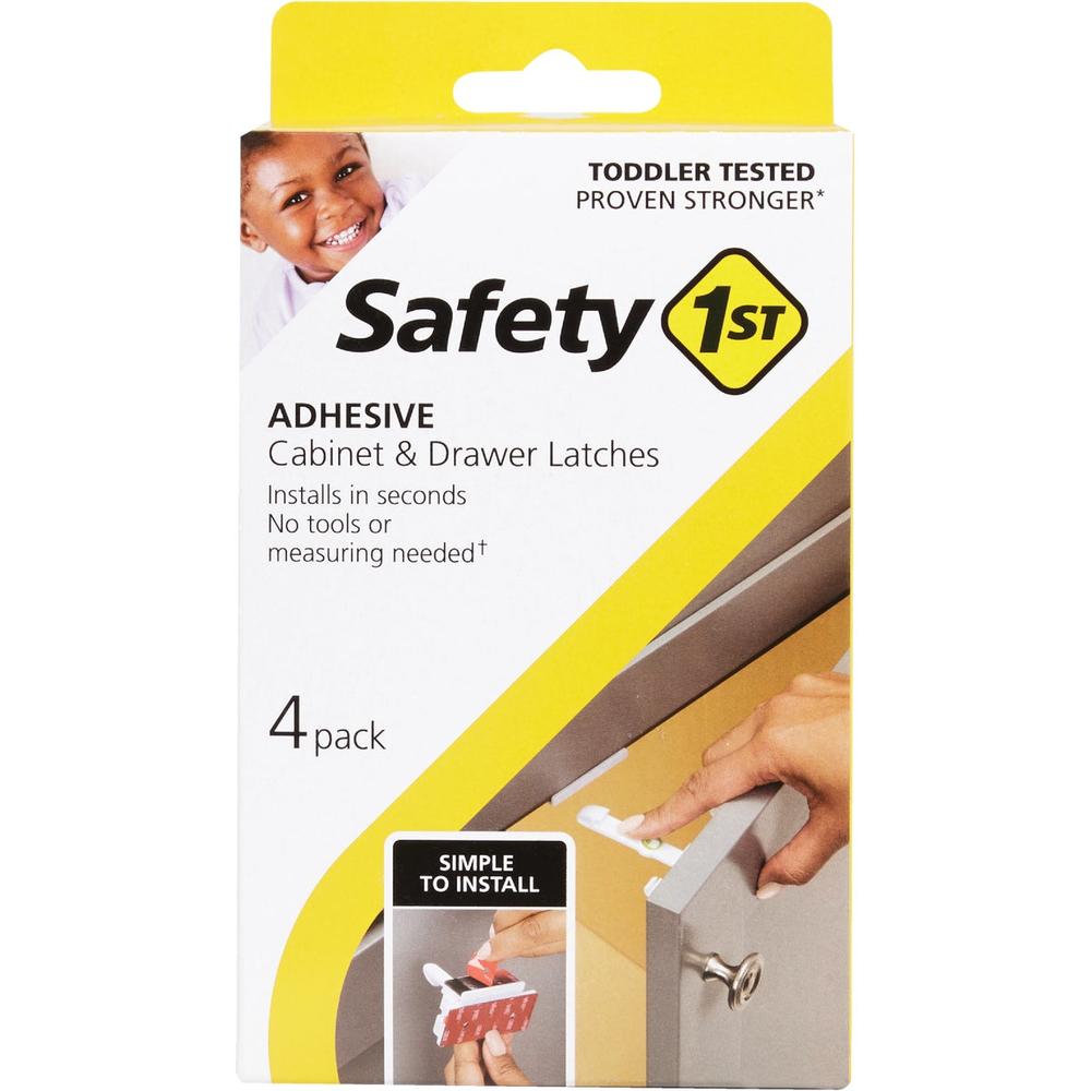 Safety 1st HS310 Safety 1st Adhesive Cabinet & Drawer Lock & Latch (4-Pack) HS310