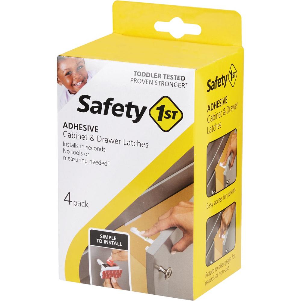 Safety 1st HS310 Safety 1st Adhesive Cabinet & Drawer Lock & Latch (4-Pack) HS310