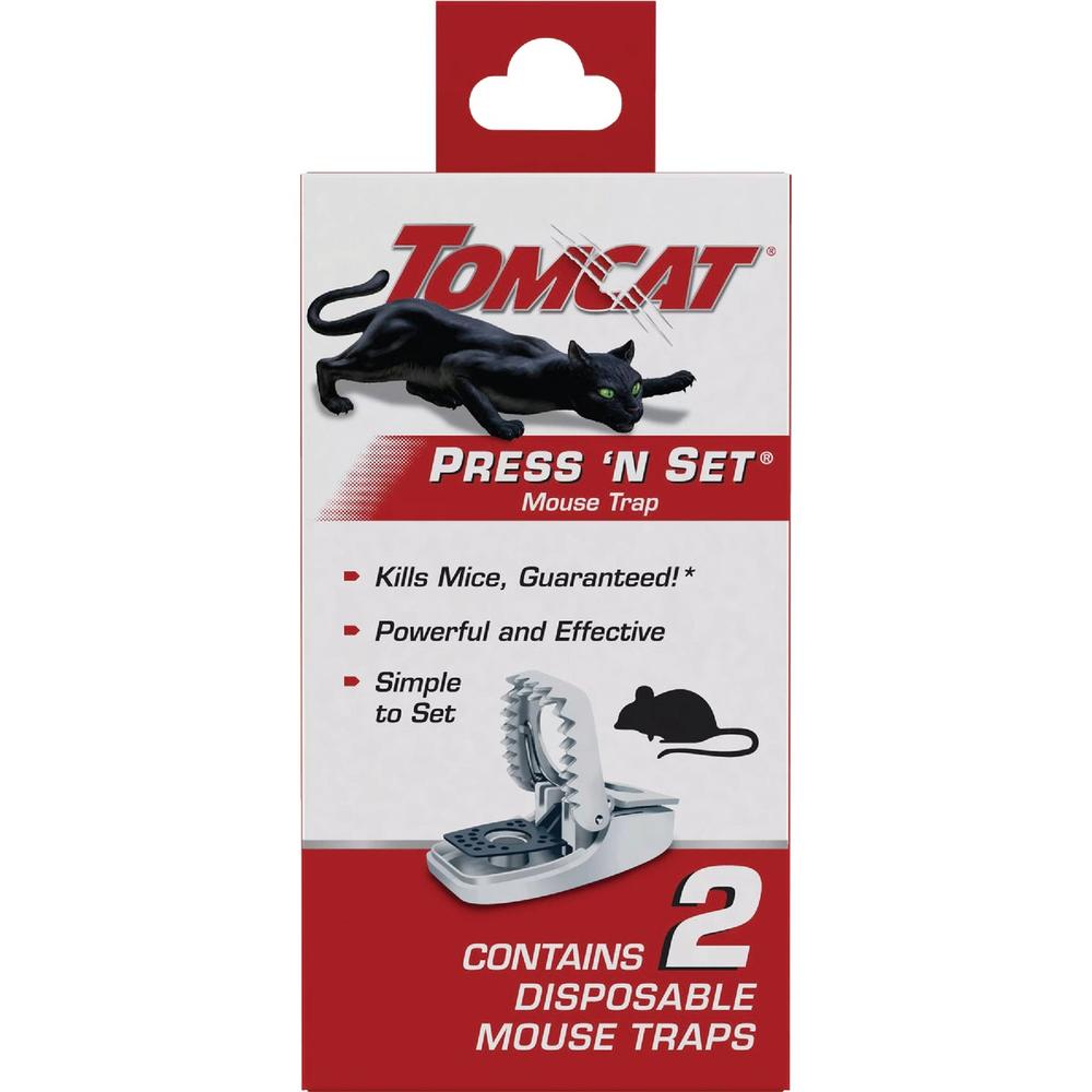Tomcat 3610110 Tomcat Press 'N Set Mechanical Mouse Trap (2-Pack) 3610110