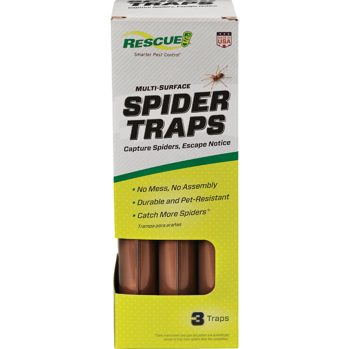 Rescue ST3-BB4 Rescue Indoor Glue Spider Trap (3-Pack) ST3-BB4