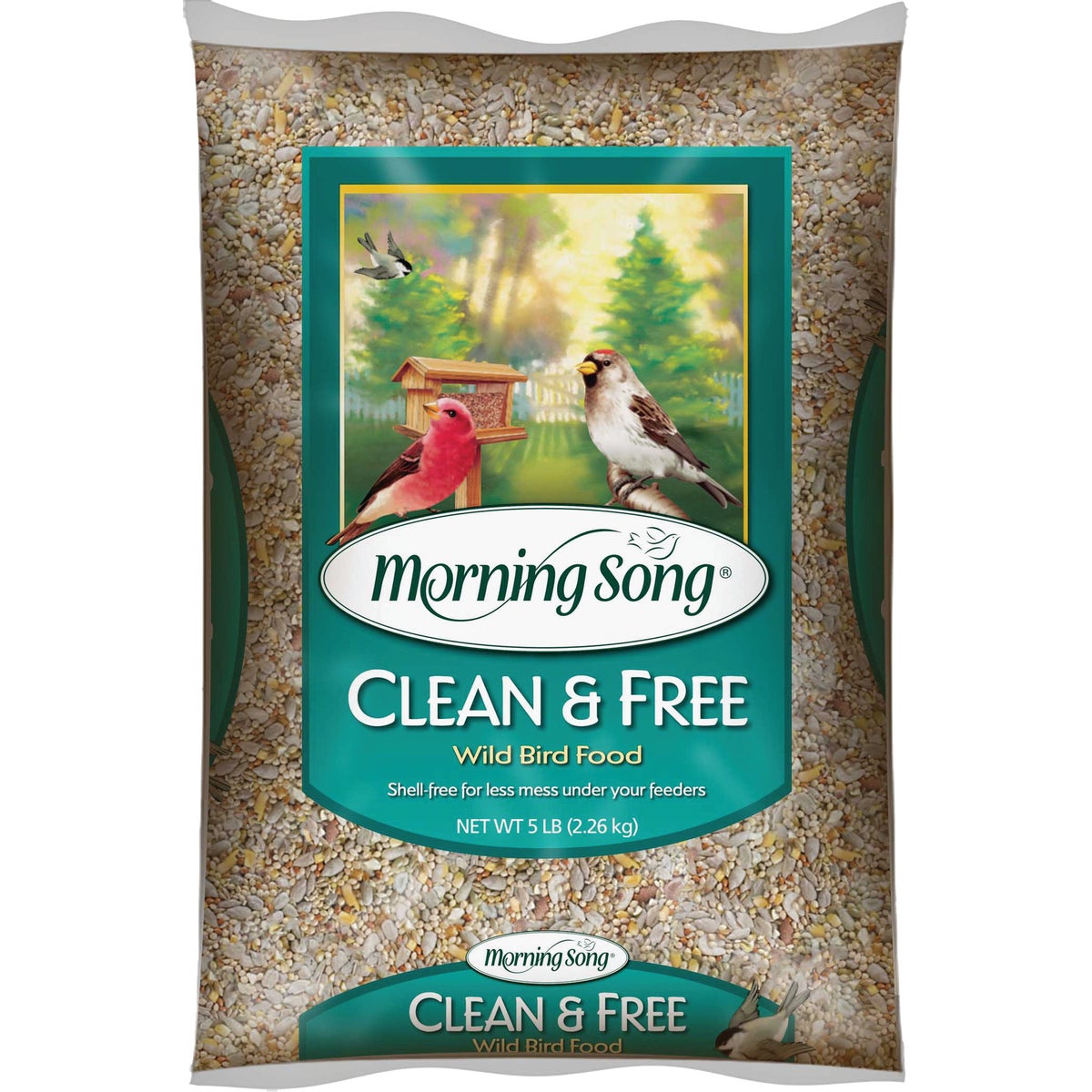 Morning Song 12382 Morning Song 5 Lb. Clean & Free Shell Free Wild Bird Seed 12382