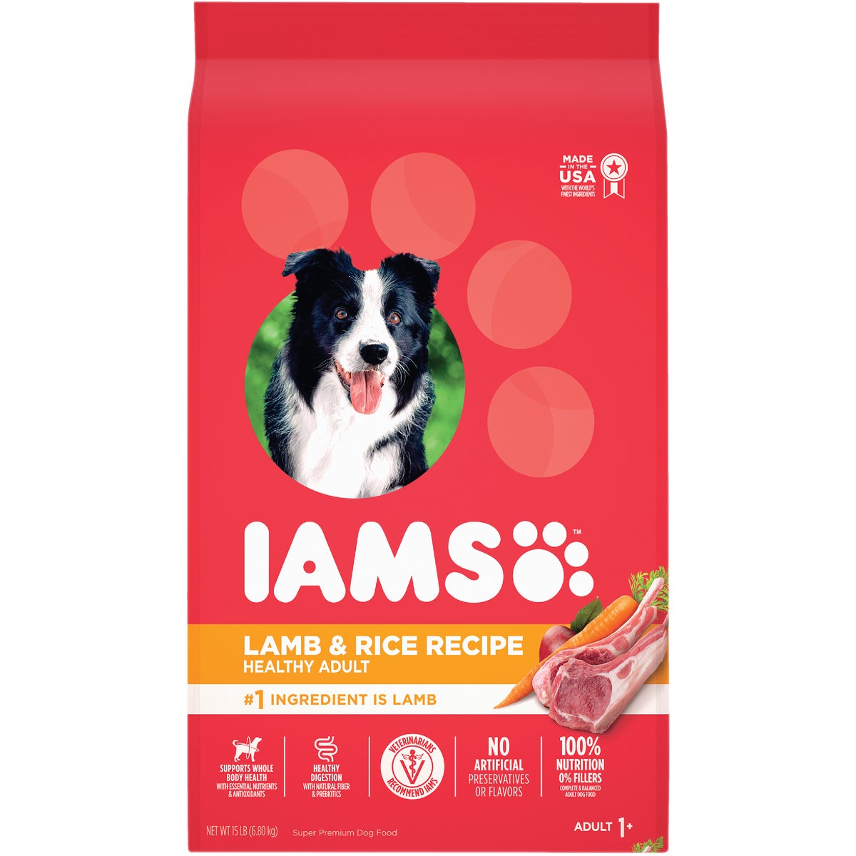 Iams 109086 IAMS Proactive Health Lamb Meal & Rice Formula 15 Lb. Adult Dry Dog Food 109086