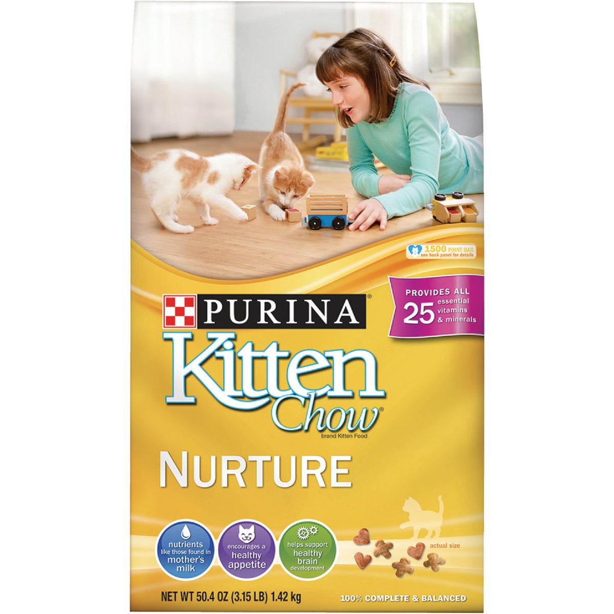 Kitten Chow Purina 178585 Purina Kitten Chow 3.15 Lb. Chicken Flavor Dry Kitten Food 178585