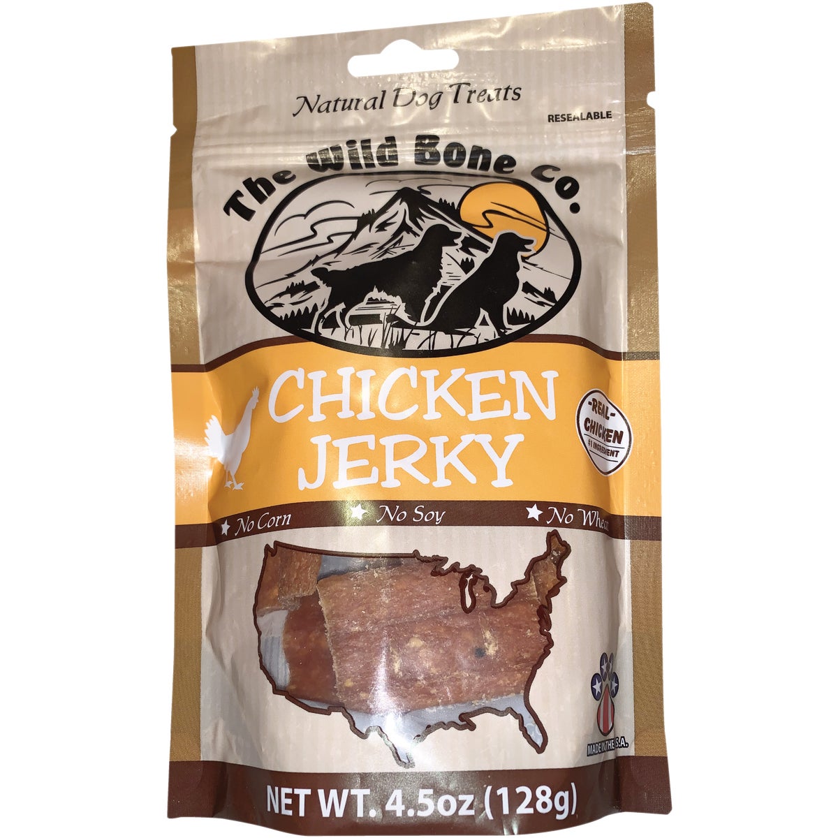 The Wild Bone Company 1930.6 The Wild Bone Company Chicken Jerky Dog Treat, 4.5 Oz. 1930.6