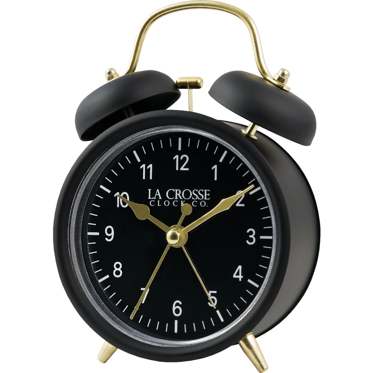 La Crosse Clock Co. La Crosse Technology 617-3314BG La Crosse Clock Co. Black Twin Bell Alarm Clock 617-3314BG