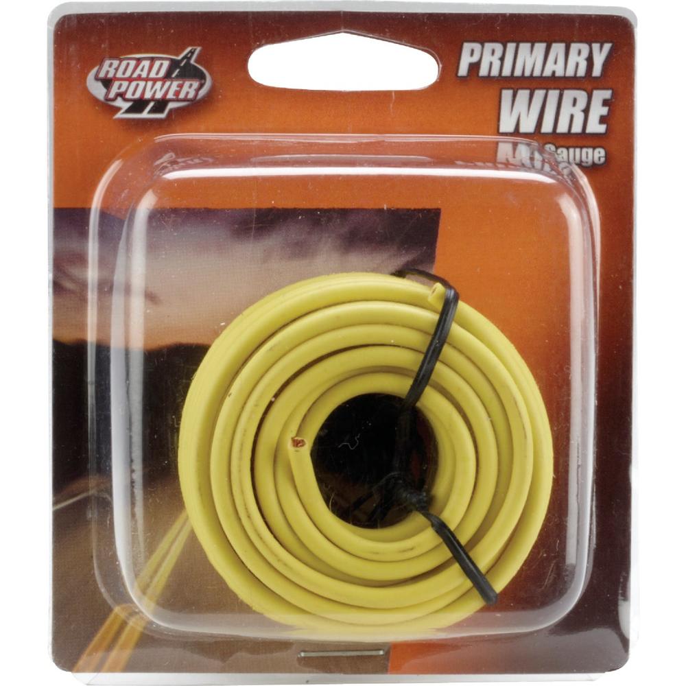 ROAD POWER 55670833 ROAD POWER 17 Ft. 14 Ga. PVC-Coated Primary Wire, Yellow 55670833