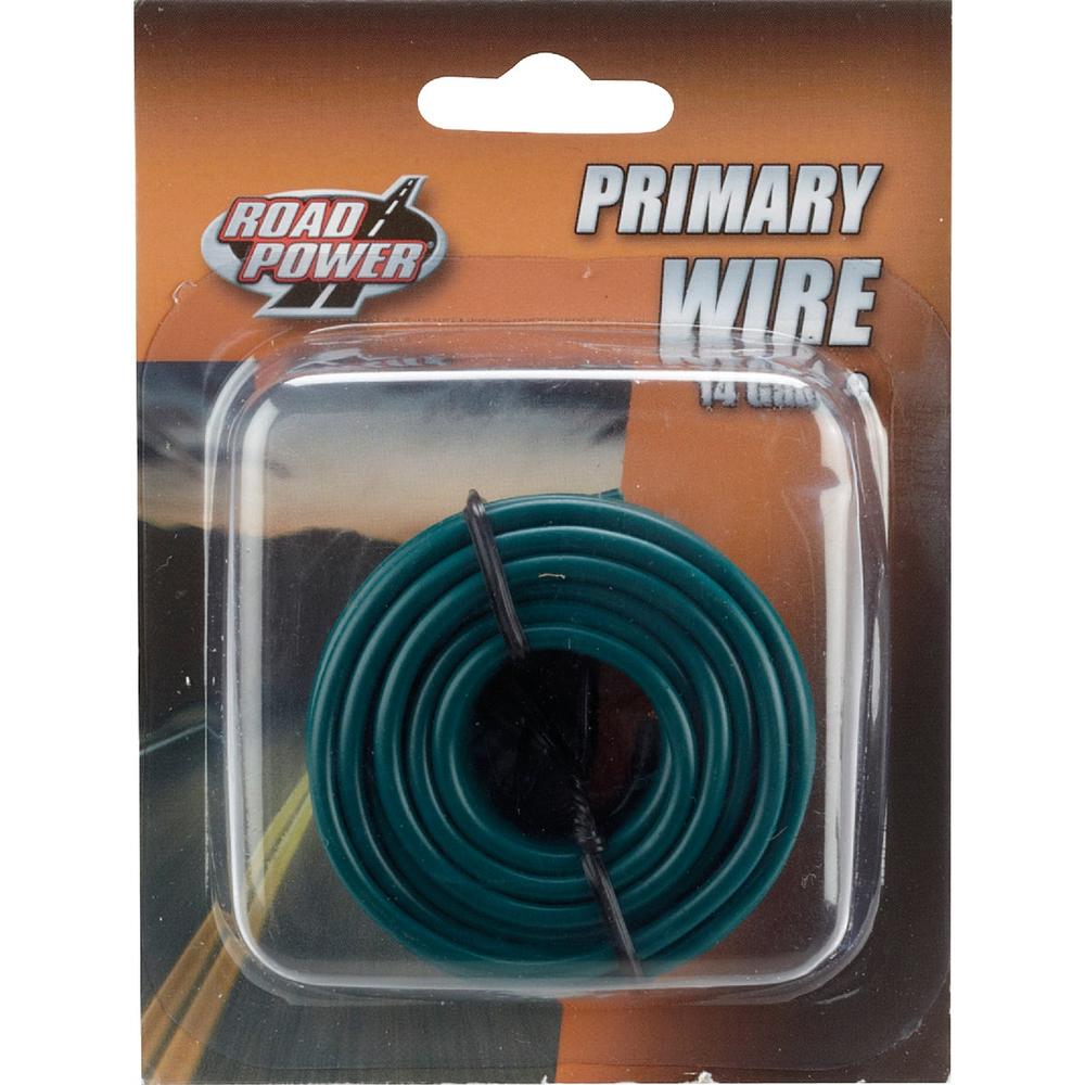 ROAD POWER 56421933 ROAD POWER 17 Ft. 14 Ga. PVC-Coated Primary Wire, Green 56421933