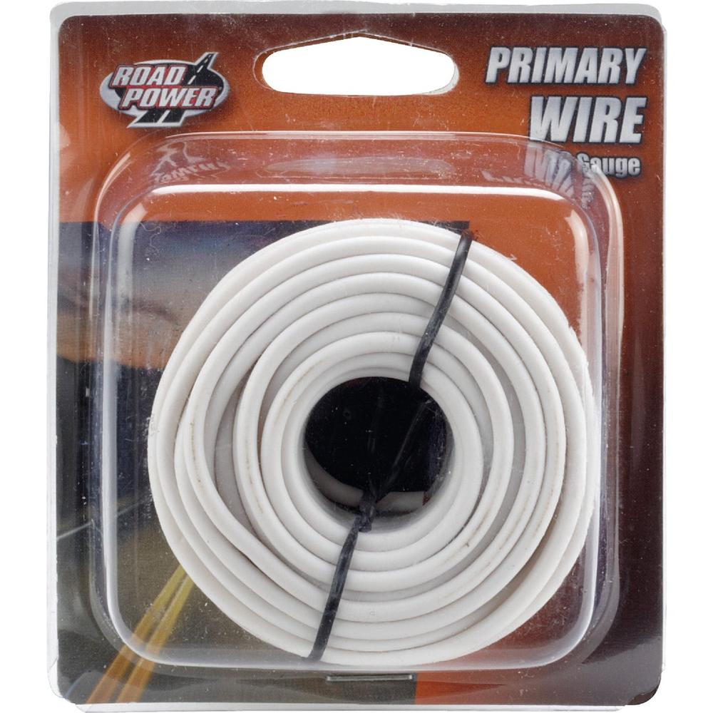 ROAD POWER 55667933 ROAD POWER 24 Ft. 16 Ga. PVC-Coated Primary Wire, White 55667933