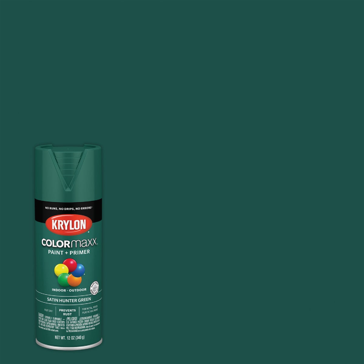 ColorMaxx Krylon K05523007 Krylon ColorMaxx 12 Oz. Gloss Spray Paint, Hunter Green K05523007