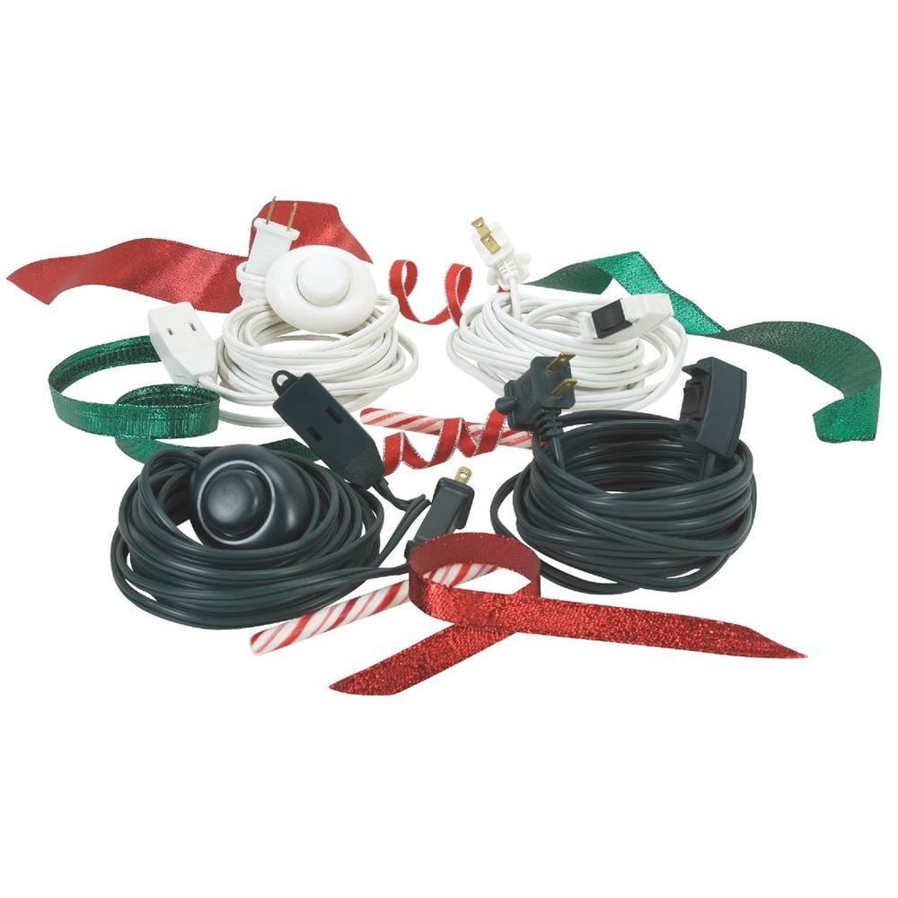 SIM Supply, Inc. FS-PT2182-15X-WH Do it 15 Ft. 18/2 White Extension Cord with Foot Switch FS-PT2182-15X-WH