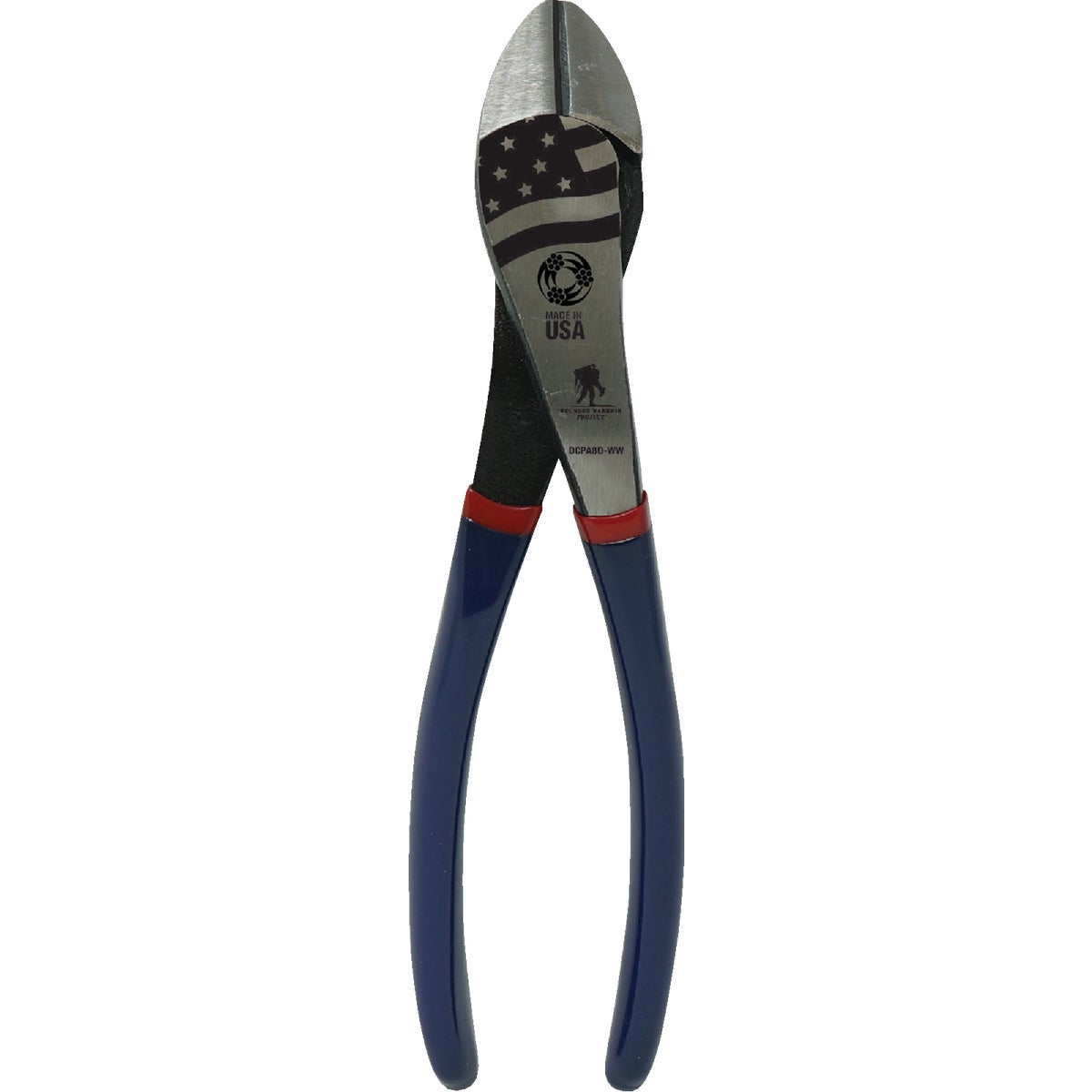 Southwire 67038340 Southwire Wounded Warrior Project 8 In. Diagonal Cutting Pliers with Angled Head 67038340