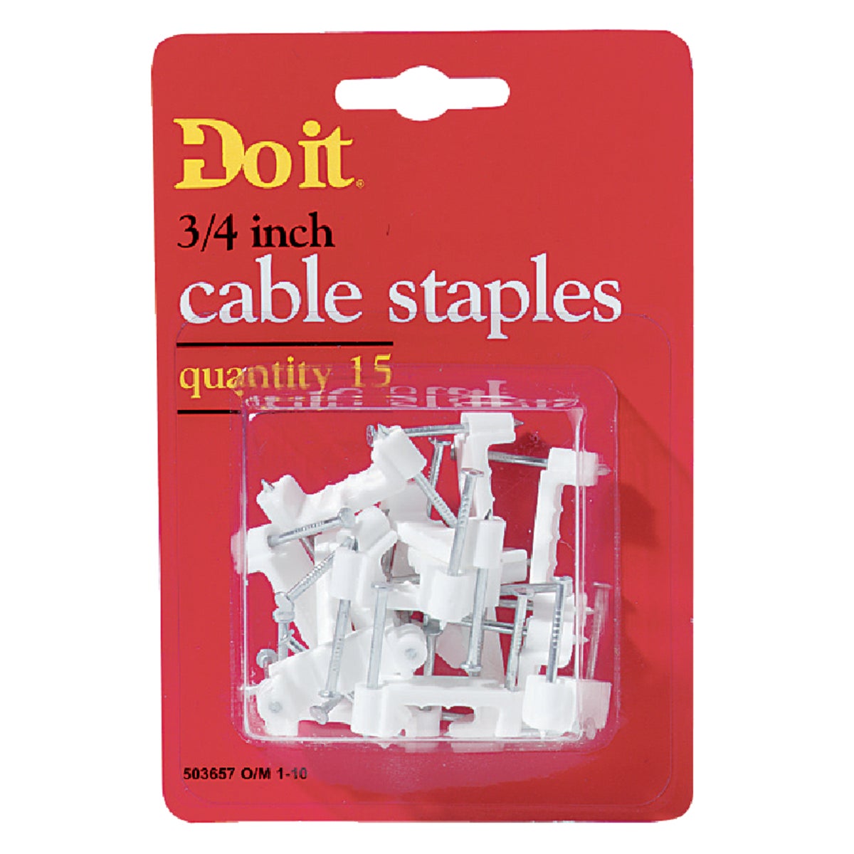 SIM Supply, Inc. 503657 Do it 3/4 In. Plastic Cable Staple (15-Pack) 503657