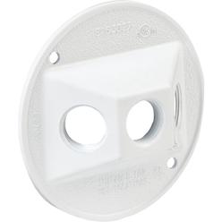 Bell Automotive Bell 5197-1 Bell 3-Outlet Round Zinc White Cluster Weatherproof Outdoor Box Cover, Shrink Wrapped 5197-1
