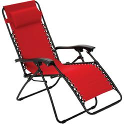 Outdoor Expressions ZD-A806-R Outdoor Expressions Zero Gravity Relaxer Red Convertible Lounge Chair ZD-A806-R