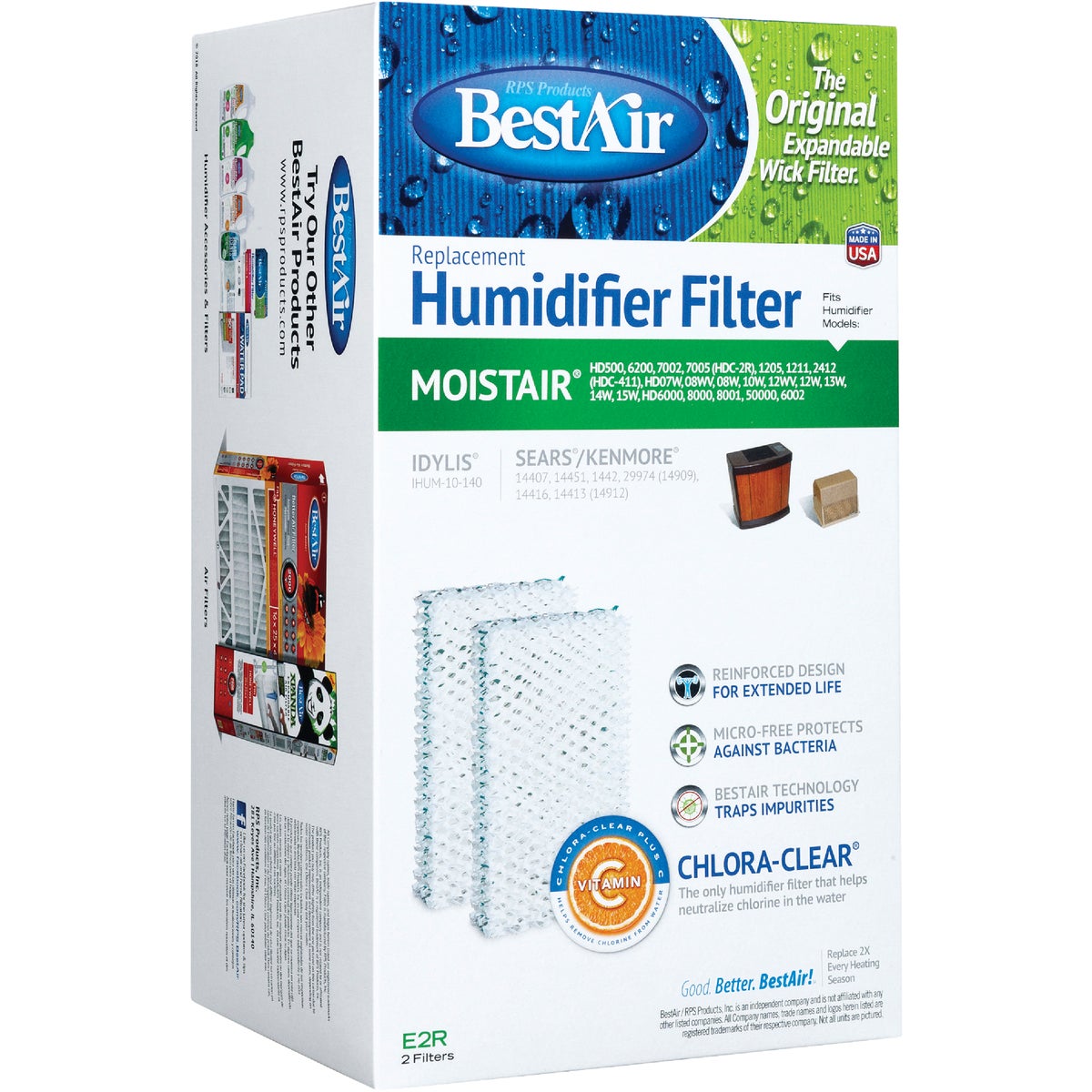 BestAir Best Air E2R Best Air MoistAir Floor Humidifier Wick Filter E2R