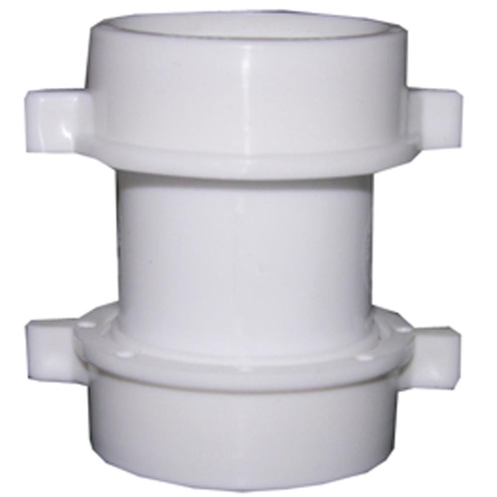 Lasco 03-4271 Lasco 1-1/2 In. x 1-1/2 In. Straight Double Slip Joint Extension PVC Coupling 03-4271