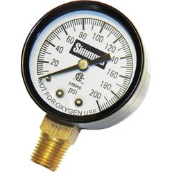 Simmons 1309 Simmons 1/4 In. MPT Fitting 200 psi Pressure Gauge 1309