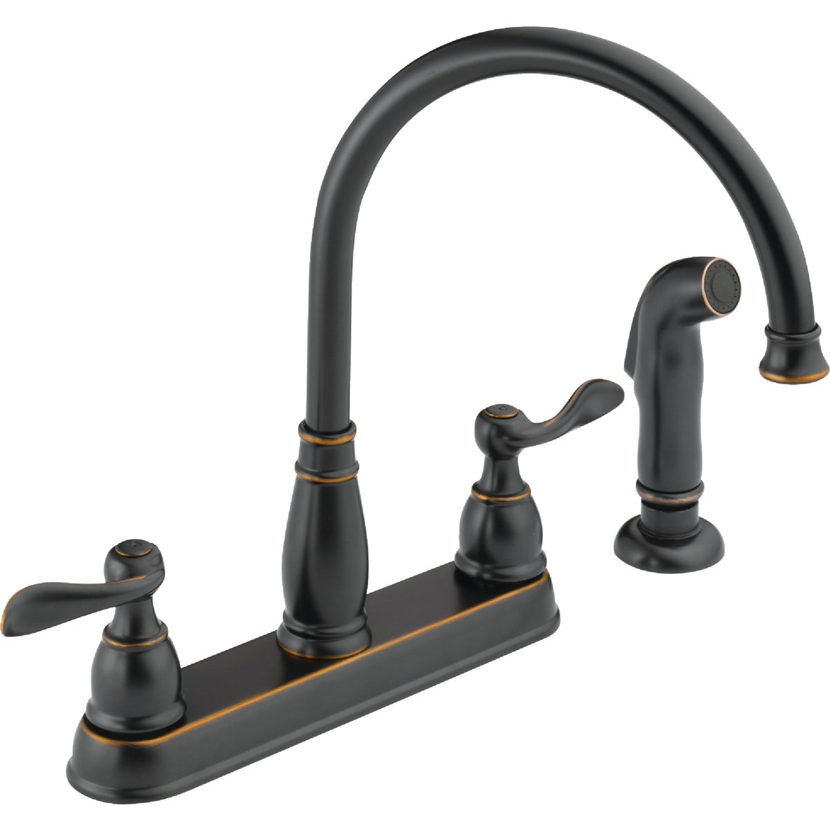 Windemere Delta 21996LF-OB Delta Windemere 2-Handle Lever Kitchen Faucet with Side Spray, Oil-Rubbed Bronze 21996LF-OB