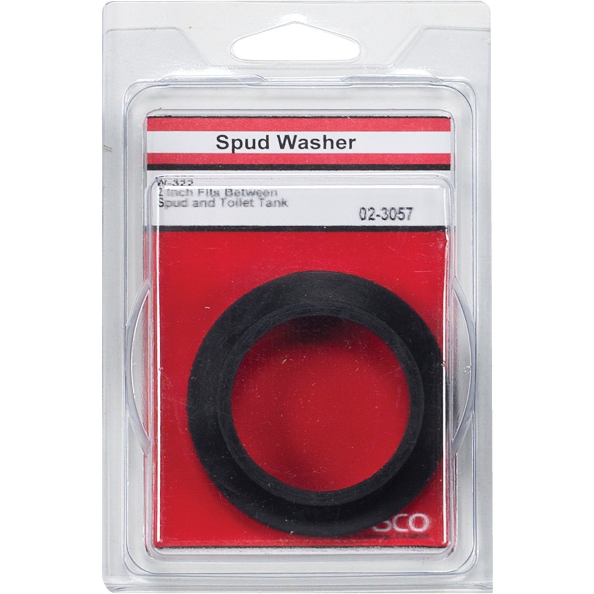 Lasco 02-3057 Lasco 2 In. Black Rubber Toilet Spud Flanged Washer  02-3057
