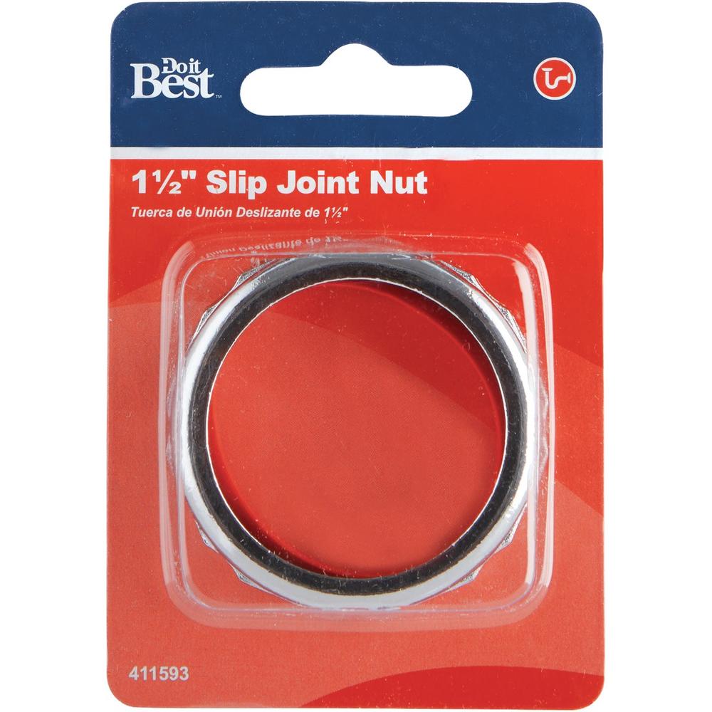 SIM Supply, Inc. 411593 Do it 1-1/2 In. x 1-1/2 In. Die-Cast Slip Joint Nut and Washer 411593