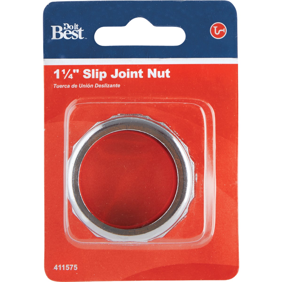 SIM Supply, Inc. 411575 Do it 1-1/4 In. x 1-1/4 In. Die-Cast Slip Joint Nut and Washer 411575