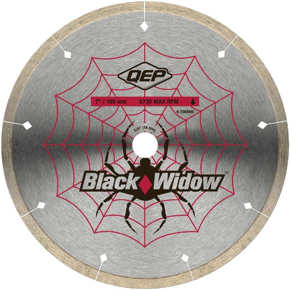 Black Widow QEP 6-7008BW QEP Black Widow 7 In. Segmented Rim Wet Cut Diamond Blade 6-7008BW
