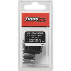 Rotozip CN1 RotoZip 1/8 In., 5/32 In., 1/4 In. Collet Nut Kit (4-Pieces) CN1