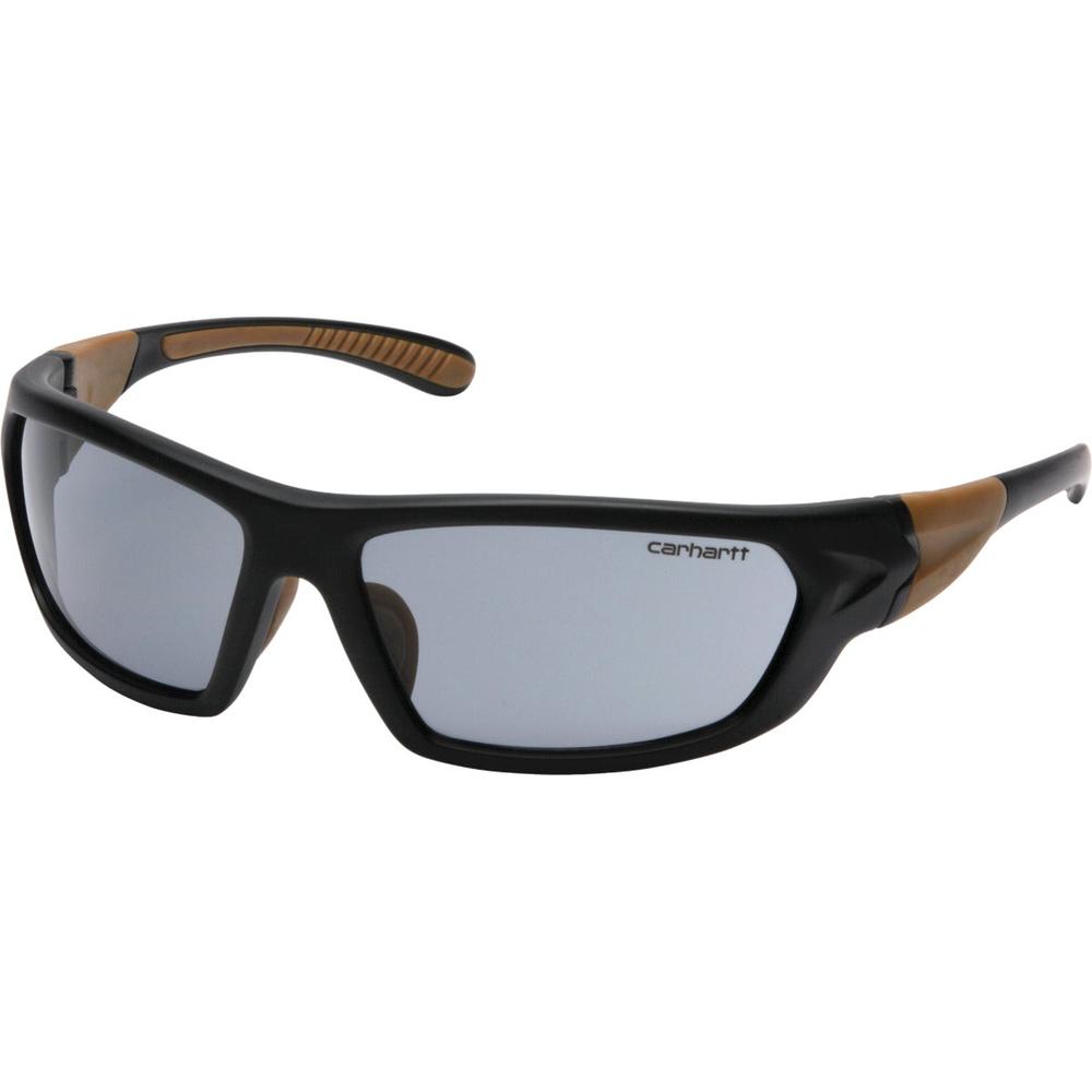 CARBONDALE Carhartt CHB220DCC Carhartt Carbondale Black & Tan Frame Safety Glasses with Gray Lenses CHB220DCC