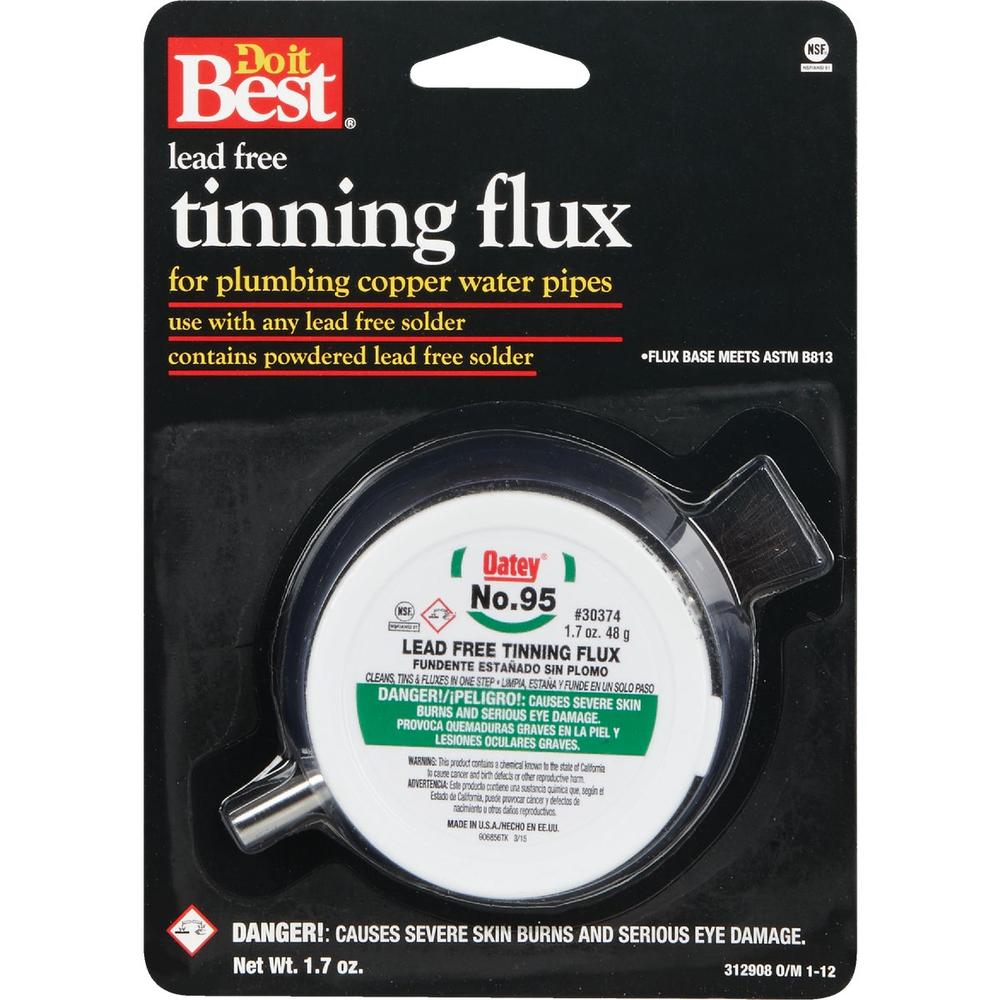 SIM Supply, Inc. 53095 Do it Best No. 95 1.7 Oz. Lead-Free Tinning Flux with Brush, Powdered 53095
