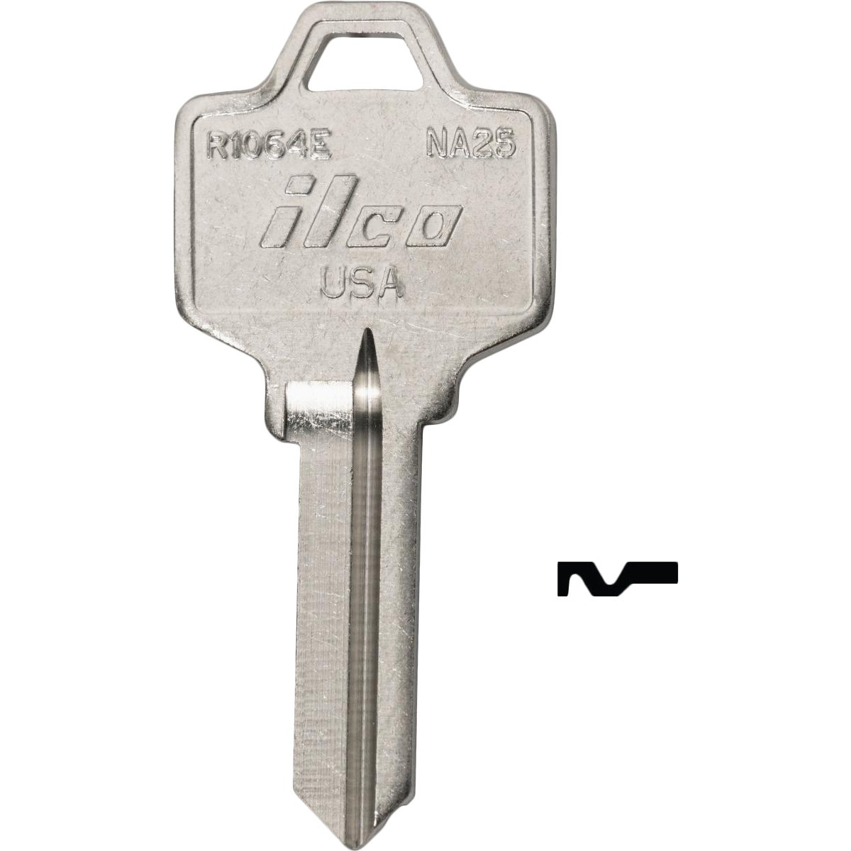National ILCO AL4419503B ILCO National Nickel Plated File Cabinet Key NA6 / DIB R1064D (10-Pack) AL4419503B