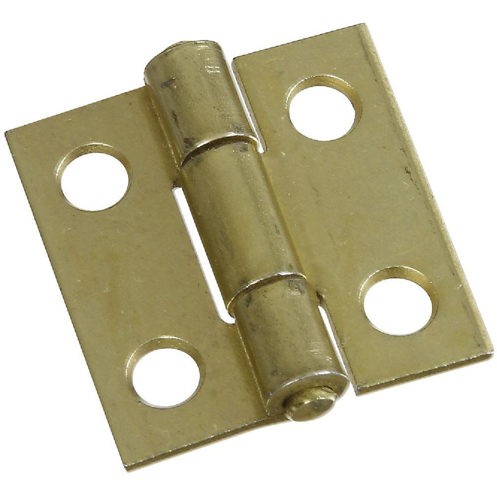 National N145946 National 1 In. Brass Tight-Pin Narrow Hinge (2 Count) N145946