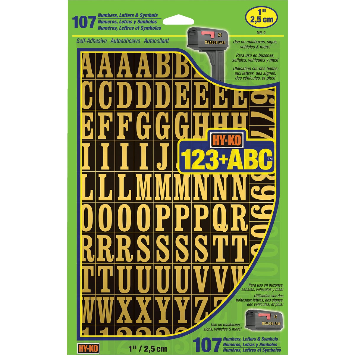 Hy-Ko Products Hy-Ko MM2 Hy-Ko 1 In. Numbers, Letters & Symbols (107 Count) MM2