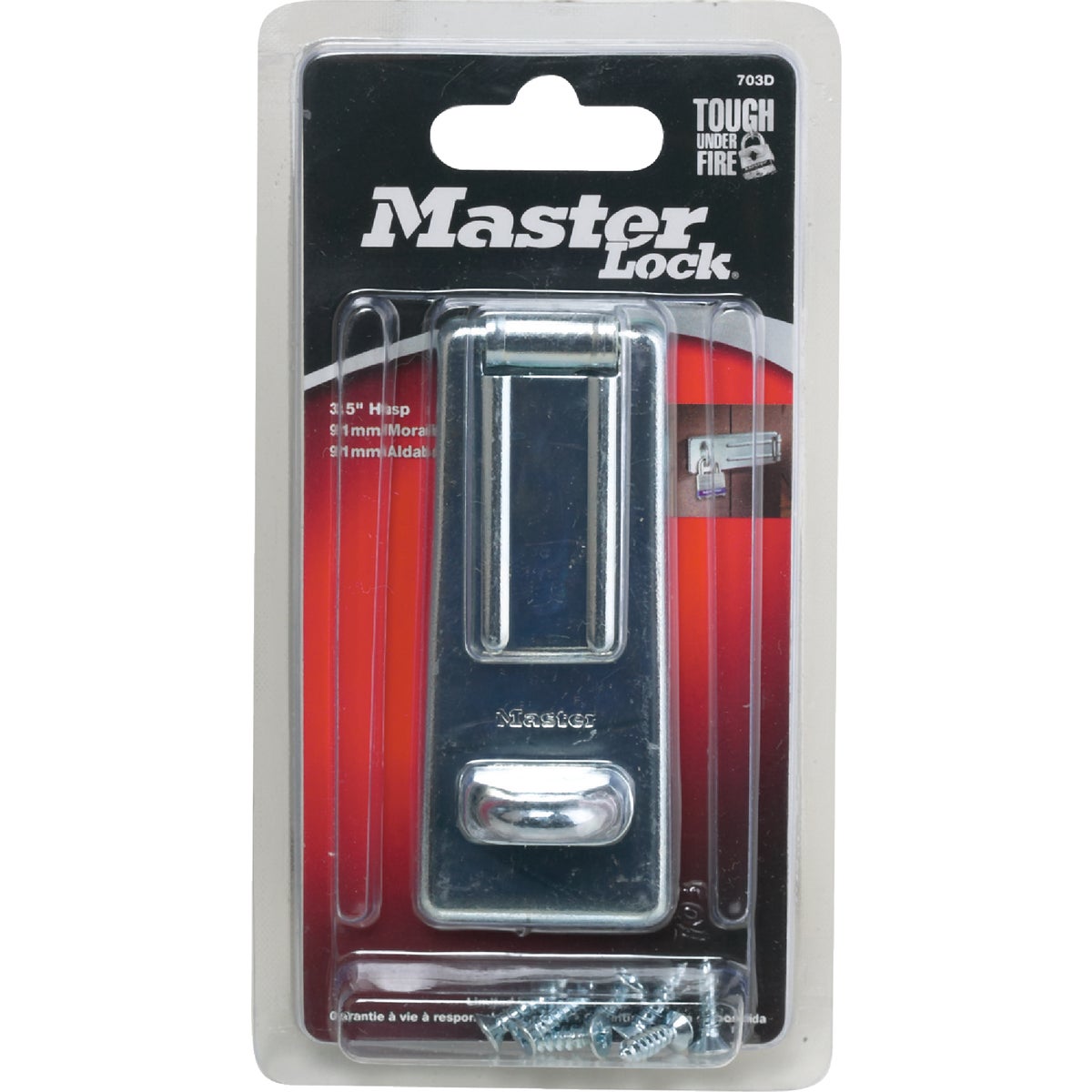 Master Lock 703D Master Lock 3-1/2 In. Steel Safety Hasp 703D