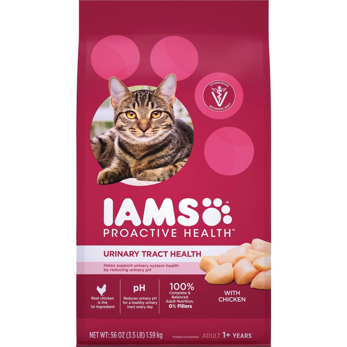 Iams 109105 Iams Proactive Health Urinary Tract Formula 3.5 Lb. Chicken Flavor Adult Dry Cat Food 109105
