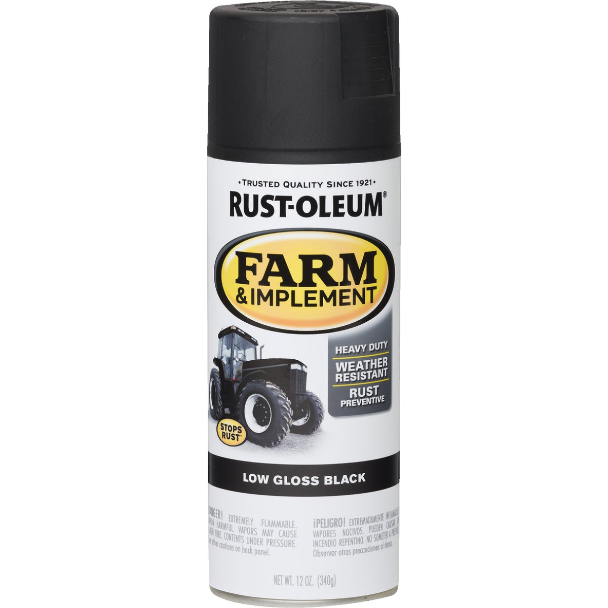 Rust-Oleum 280130 Rust-Oleum 12 Oz. Low Gloss Black Farm & Implement Spray Paint 280130