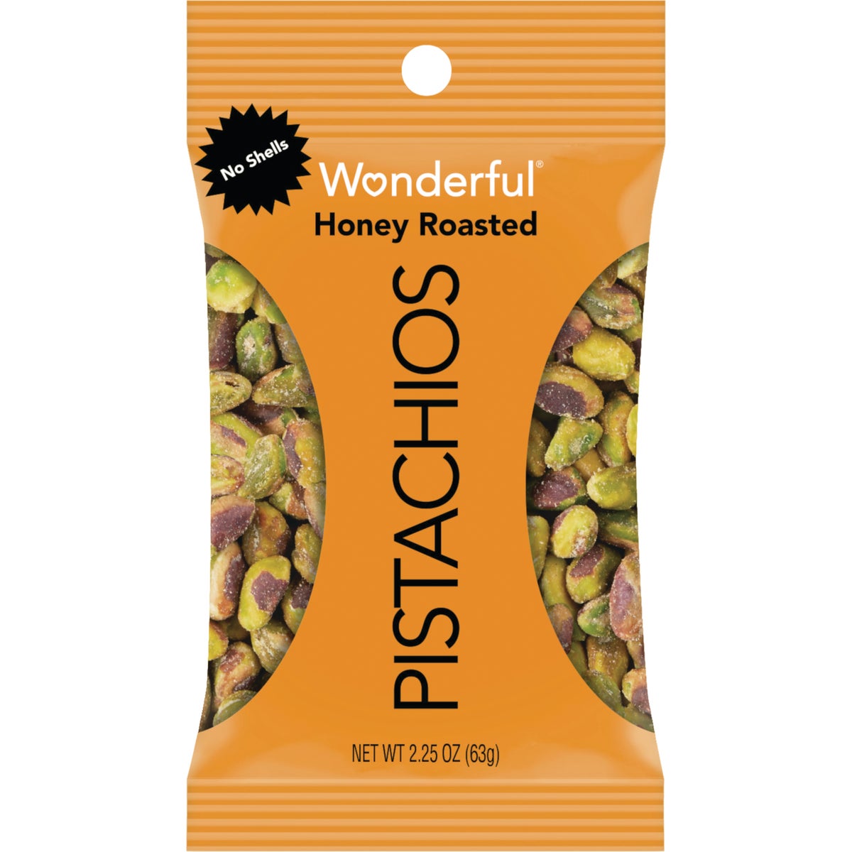 Wonderful 122217 Wonderful 2.25 Oz. Honey Roasted Shelled Pistachios 122217 Pack of 8