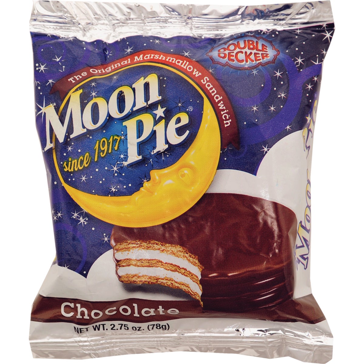 Moon Pie 114180 Double Decker Chocolate 2.75 Oz. Moon Pie Marshmallow Sandwich Cake 114180 Pack of 9