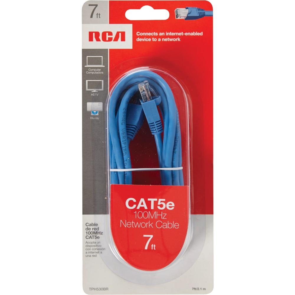 RCA TPH530BR RCA 7 Ft. CAT-5 Blue Network Cable TPH530BR