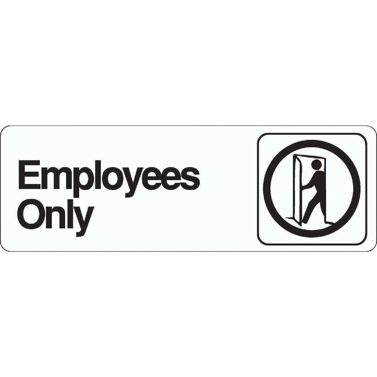 Hy-Ko Products Hy-Ko D-2 Hy-Ko Deco Series Plastic Sign, Employees Only D-2