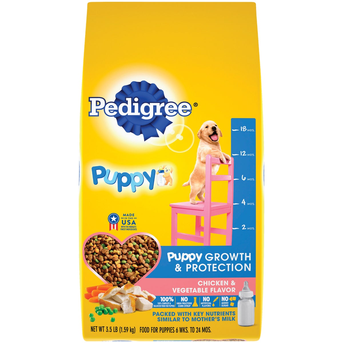 Pedigree 798680 Pedigree Complete Nutrition 3.5 Lb. Roasted Chicken, Rice & Vegetable Dry Puppy Food 798680